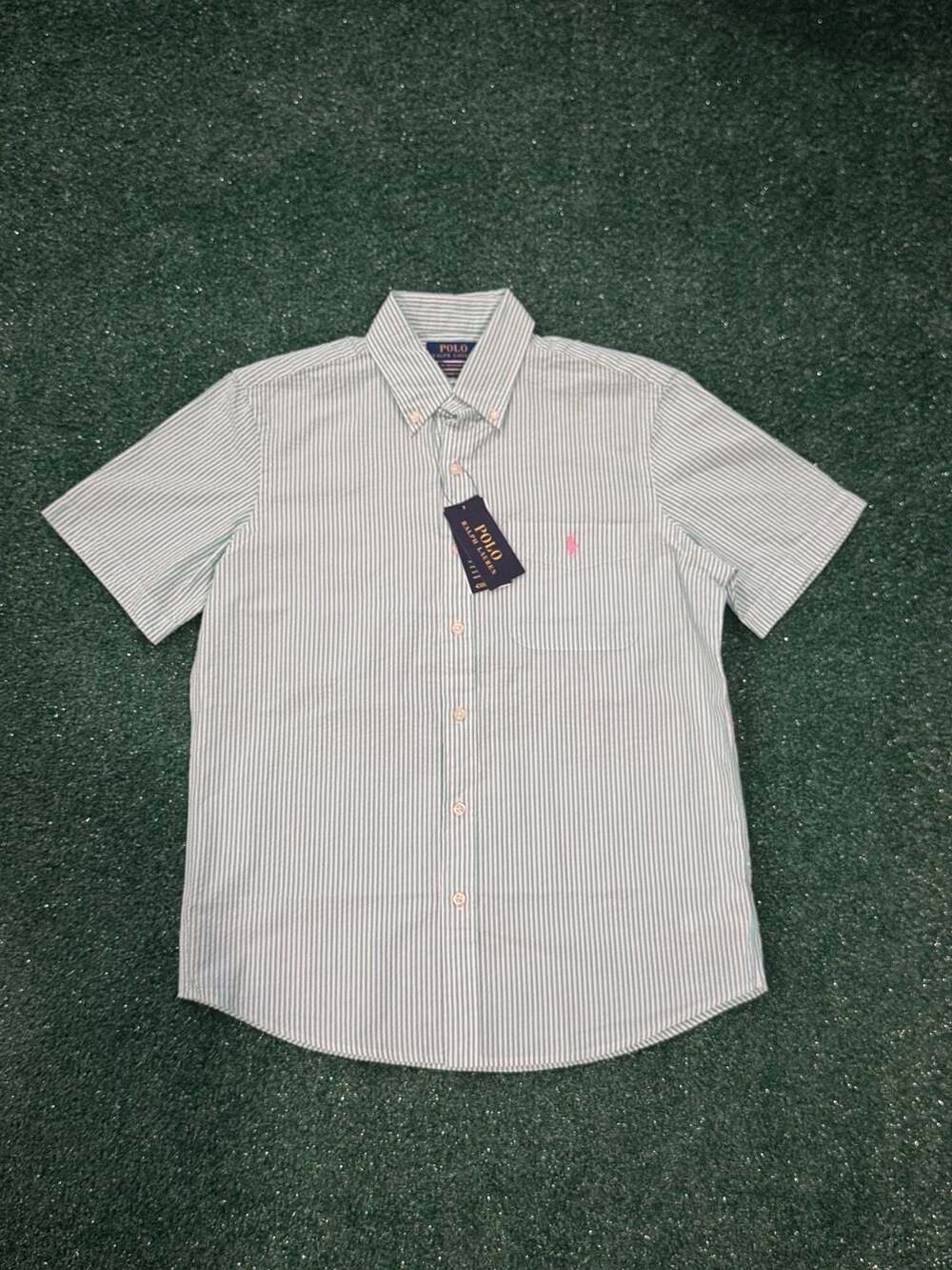 Polo Ralph Lauren Men's Seersucker RL Untucked Fit Short-Sleeve Shirt Size S